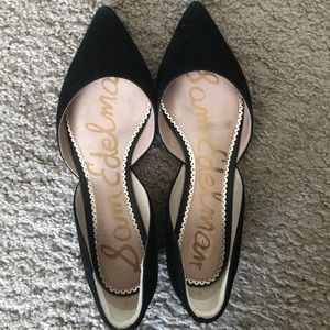 Black suede Sam Edelman flats
